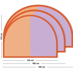 99Deco Tête de lit - Duo - intissé 225g/m² - pré-encollé - Orange - 110x180cm* Tête De Lit