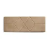 Tête de lit - - 112 x 57 cm - Tissu Anti-Tache - Design Contemporain - Couleur Camel>Eccox Clearance