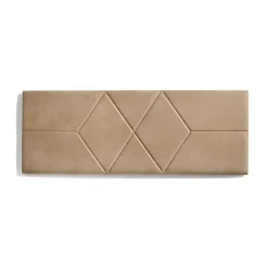 Tête de lit - - 112 x 57 cm - Tissu Anti-Tache - Design Contemporain - Couleur Camel>Eccox Clearance