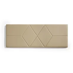 Tête de lit - - 112 x 57 cm - Similicuir camel - Design moderne - Rembourrage mousse>Eccox Clearance