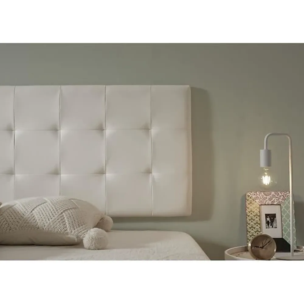 Tête de lit - - 152 x 57 x 5 cm - Similicuir - Design contemporain - Blanc>Eccox Sale