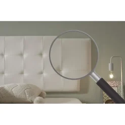 Tête de lit - - 152 x 57 x 5 cm - Similicuir - Design contemporain - Blanc><noscript><img width=