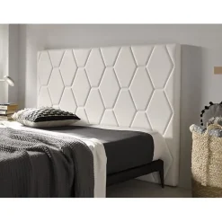 Eccox Tête de lit - - Agata - Similicuir blanc - Style scandinave - Fabrication espagnole* Tête De Lit