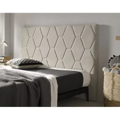 Tête de lit - - Agata - Tissu Aquaclean - Style Scandinave - 154x115x8 cm><noscript><img width=
