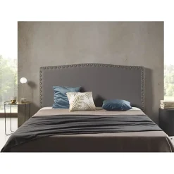 Eccox Tête de lit - - Ambar - Similicuir gris - 115x115x8 cm - Aquaclean antitache* Tête De Lit