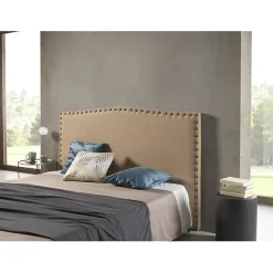 Eccox Tête de lit - - Ambar - Tissu Aquaclean - Couleur Camel - Dimensions 150x115x8 cm* Tête De Lit