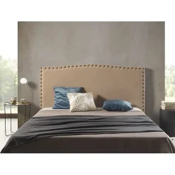 Eccox Tête de lit - - Ambar - Tissu Aquaclean - Couleur Camel - Dimensions 150x115x8 cm* Tête De Lit