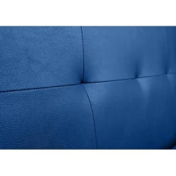 Tête de lit - - Aster - Similicuir bleu - 160 cm - Hauteur 120 cm>Eccox