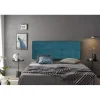 Eccox Tête de lit - - Cala - Tissu bleu - 220 cm - Rembourrage en mousse HR* Tête De Lit