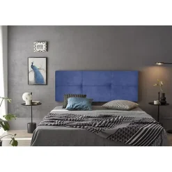 Eccox Tête de lit - - Dalia - Tissu Aqualine - Bleu - 145 cm - Rembourrée* Tête De Lit