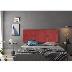 Tête de lit - - Dalia - Tissu Aqualine - Rouge - 170 cm - Rembourrée>Eccox Discount