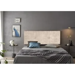 Eccox Tête de lit - - Dalia - Tissu anti-taches Aqualine - Beige - 130 cm* Tête De Lit