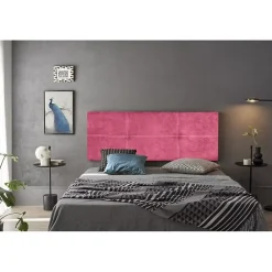 Eccox Tête de lit - - Dalia - Tissu Aqualine - Rose - 170 cm - Rembourrée* Tête De Lit