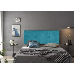 Tête de lit - - Dalia - Tissu Aqualine - Turquoise - 145 cm - Rembourrée>Eccox Sale
