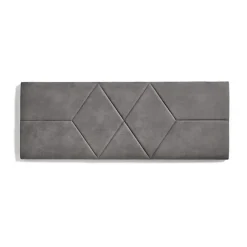 Eccox Tête de lit - - Deux Diamants - 152 x 57 x 5 cm - Tissu Anti-Tache - Couleur Gris* Tête De Lit
