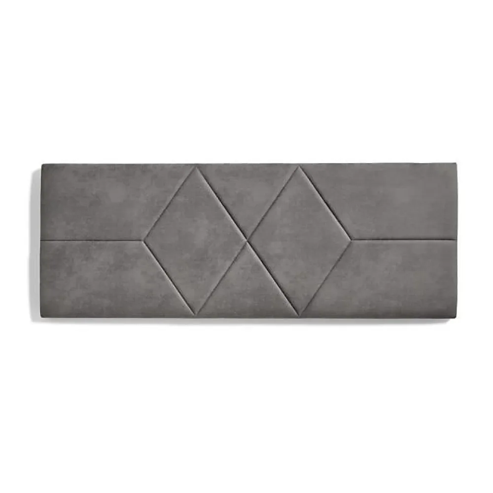 Eccox Tête de lit - - Deux Diamants - 152 x 57 x 5 cm - Tissu Anti-Tache - Couleur Gris* Tête De Lit