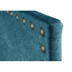 Tête de lit - - Lily - Tissu bleu - Antitache - 115 cm de largeur><noscript><img width=