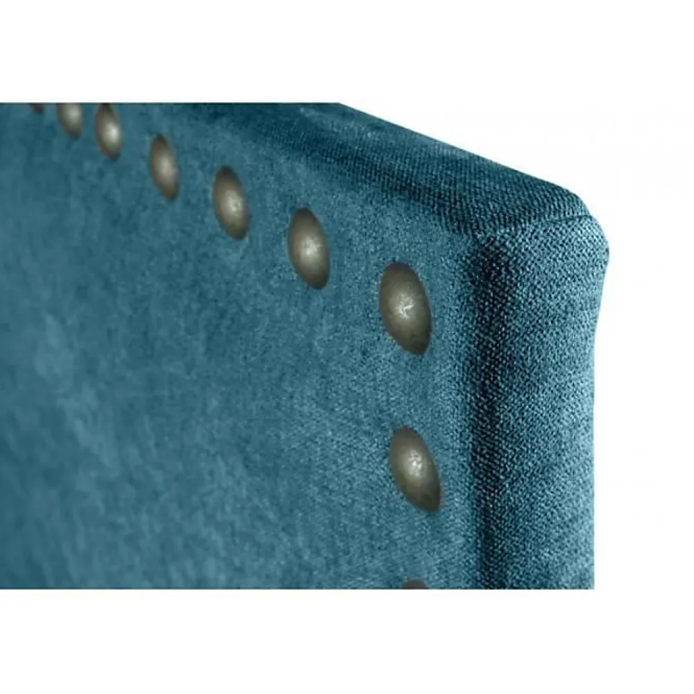 Tête de lit - - Lily - Tissu bleu - Antitache - 115 cm de largeur>Eccox Outlet