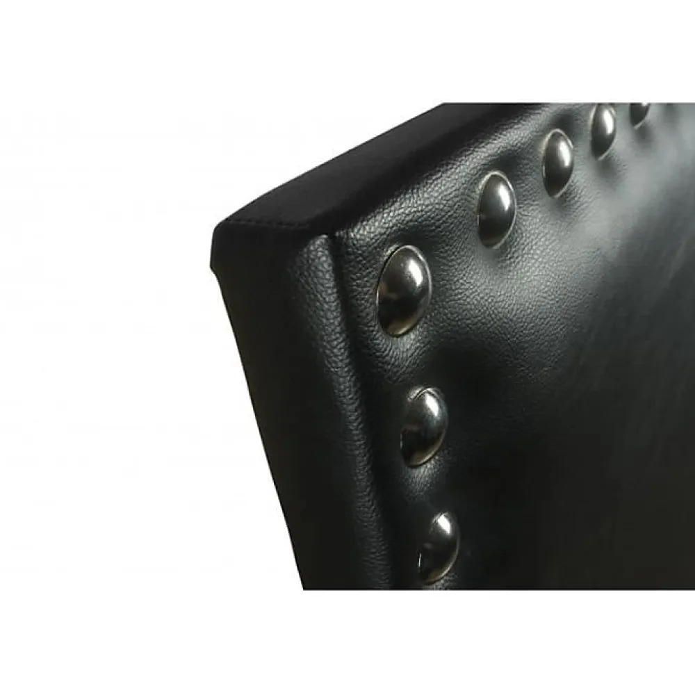 Tête de lit - - Lily - Similicuir noir - 130 cm - Design classique et élégant>Eccox Best