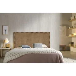 Eccox Tête de lit - - Lirio - Tissu marron - Antitache - 145 cm de largeur* Tête De Lit