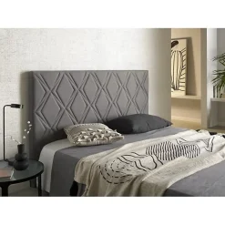 Eccox Tête de lit - - Rubi - Tissu Aquaclean - Gris - 160x115x8 cm* Tête De Lit
