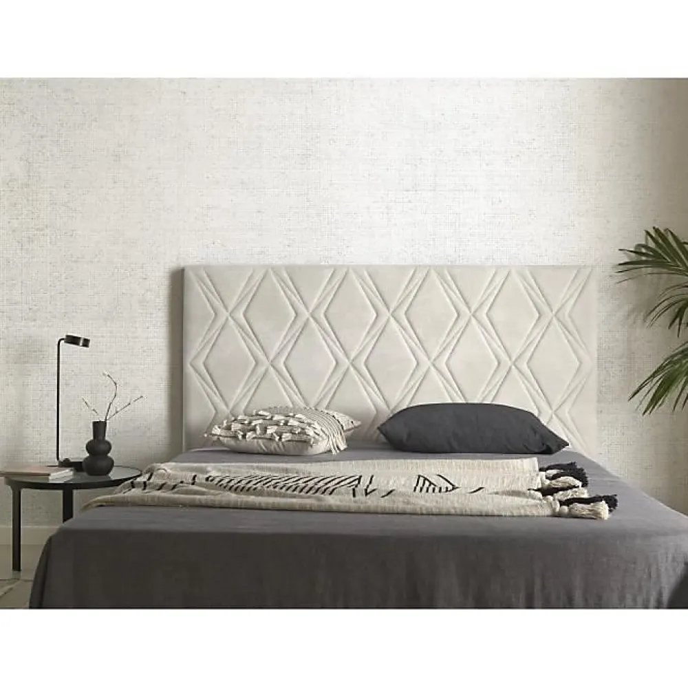 Tête de lit - - Rubi - Tissu Aquaclean - Gris - 110x110 cm>Eccox Hot