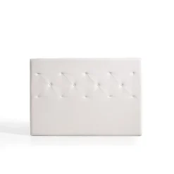 Tête de lit - - Zafiro - Similicuir - Blanc - 115x115x8 cm>Eccox Outlet