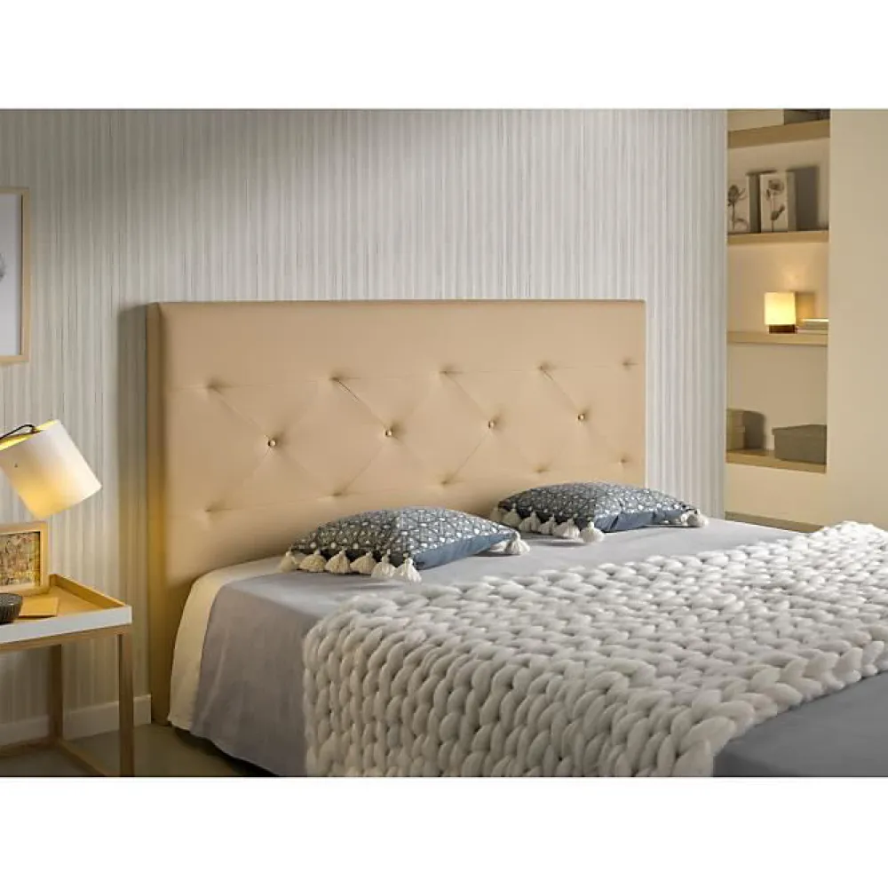 Eccox Tête de lit - - Zafiro - Similicuir camel - Dimensions 154x115x8 - Garantie 2 ans* Tête De Lit