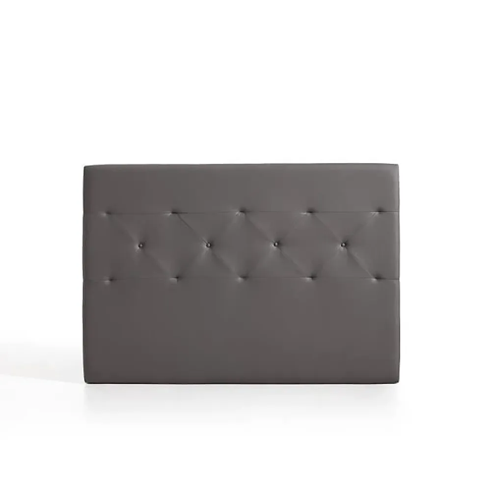Tête de lit - - Zafiro - Similicuir - Gris - 160 cm - Aquaclean>Eccox Outlet