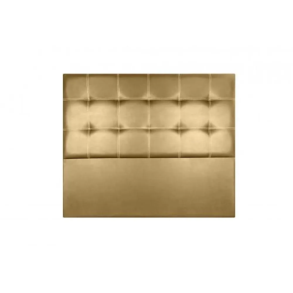 Eccox Tête de lit - Iris - Similicuir doré - 145 cm - Épaisseur 8 cm - Fabrication artisanale* Tête De Lit