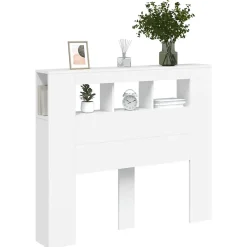Vidaxl Tête de lit à LED blanc 120x18,5x103,5 cm bois d'ingénierie* Tête De Lit