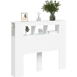 Vidaxl Tête de lit à LED blanc 120x18,5x103,5 cm bois d'ingénierie* Tête De Lit