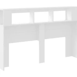 Vidaxl Tête de lit à LED blanc 160x18,5x103,5 cm bois d'ingénierie* Tête De Lit