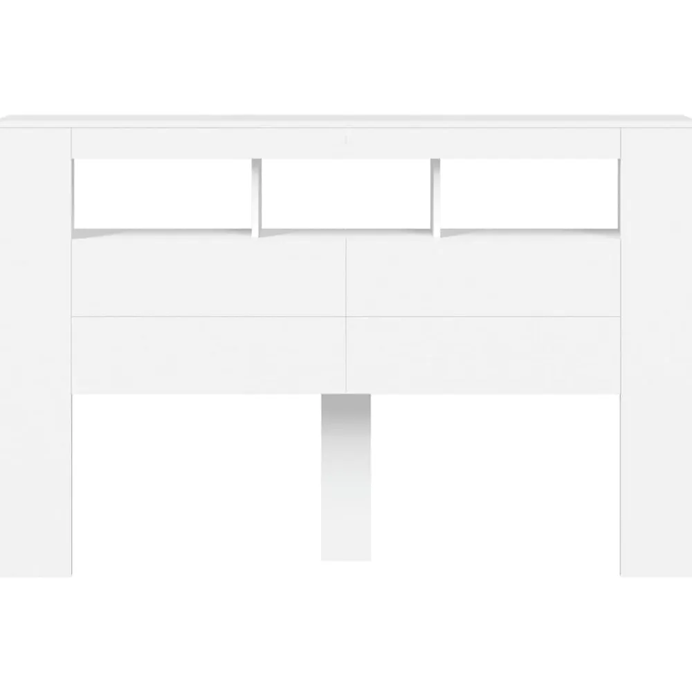 Vidaxl Tête de lit à LED blanc 160x18,5x103,5 cm bois d'ingénierie* Tête De Lit