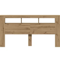 Tête de lit à LED chêne artisanal 200x18,5x103,5 cm><noscript><img width=