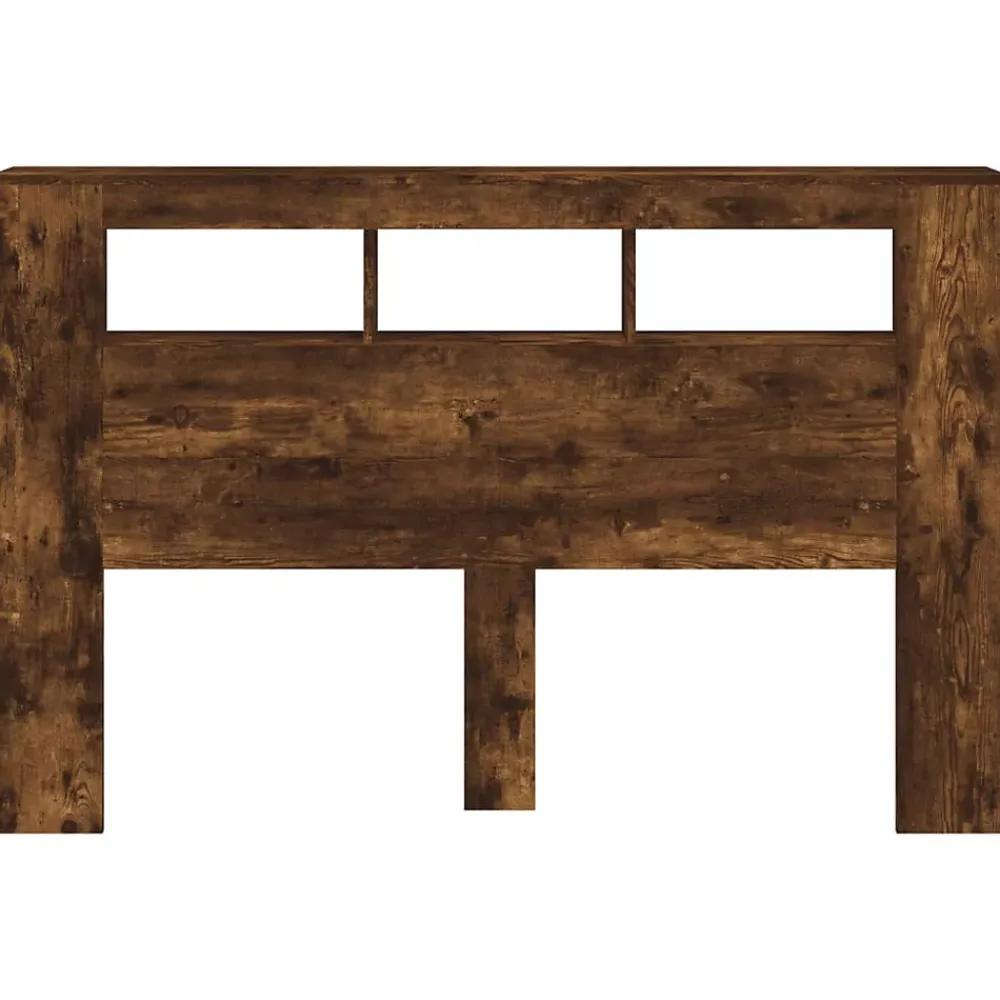 Vidaxl Tête de lit à LED chêne fumé 160x18,5x103,5cm bois d'ingénierie* Tête De Lit