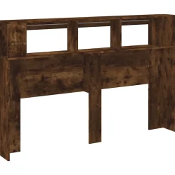 Vidaxl Tête de lit à LED chêne fumé 160x18,5x103,5cm bois d'ingénierie* Tête De Lit