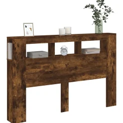 Vidaxl Tête de lit à LED chêne fumé 160x18,5x103,5cm bois d'ingénierie* Tête De Lit