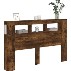 Vidaxl Tête de lit à LED chêne fumé 160x18,5x103,5cm bois d'ingénierie* Tête De Lit