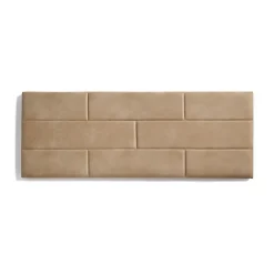 Eccox Tête de lit 80 Mur de Briques Tissu Anti-Tache 112x57x5cm Camel Clair.* Tête De Lit