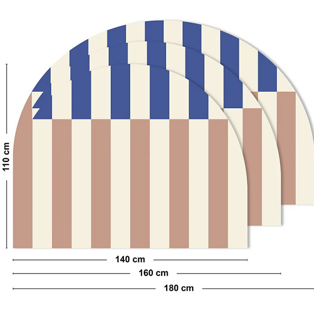 Tête de lit - Rythmo - intissé 225g/m² - pré-encollé - Bleu - 110x160cm>99Deco Hot