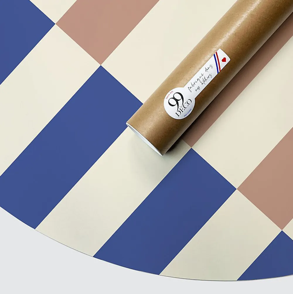 Tête de lit - Rythmo - intissé 225g/m² - pré-encollé - Bleu - 110x160cm>99Deco Hot