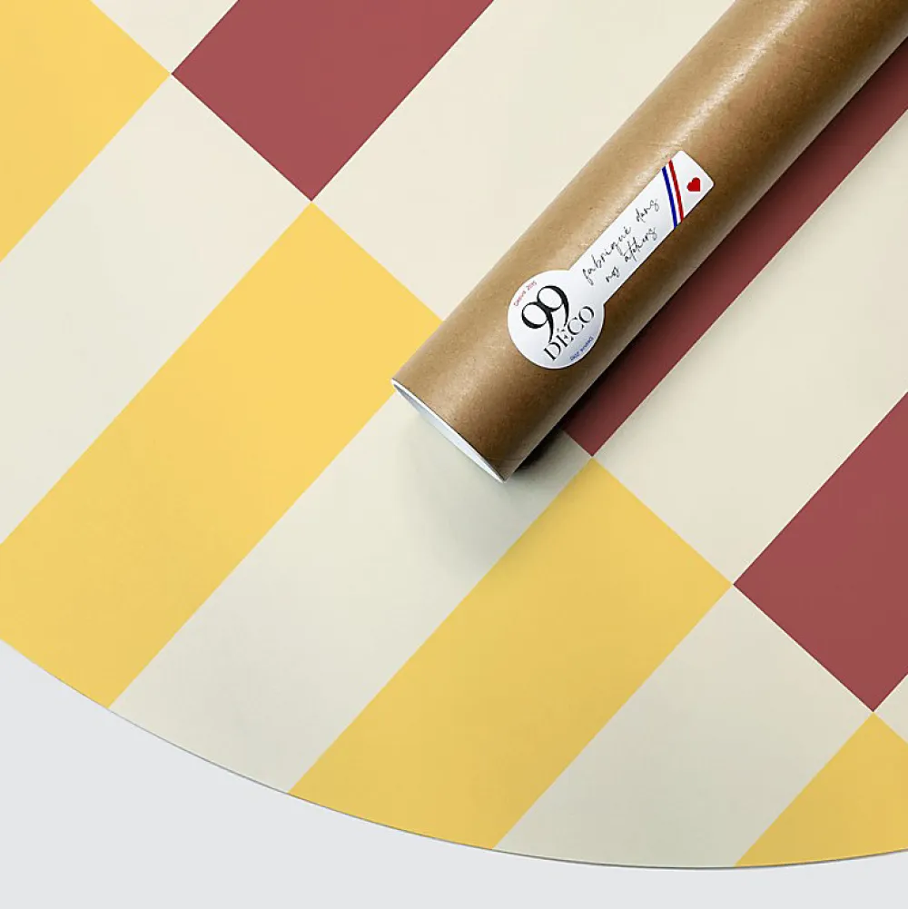 Tête de lit - Rythmo - intissé 225g/m² - pré-encollé - Rouge - 110x180cm>99Deco Online