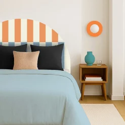 Tête de lit - Rythmo - intissé 225g/m² - pré-encollé - Orange - 110x140cm>99Deco Sale