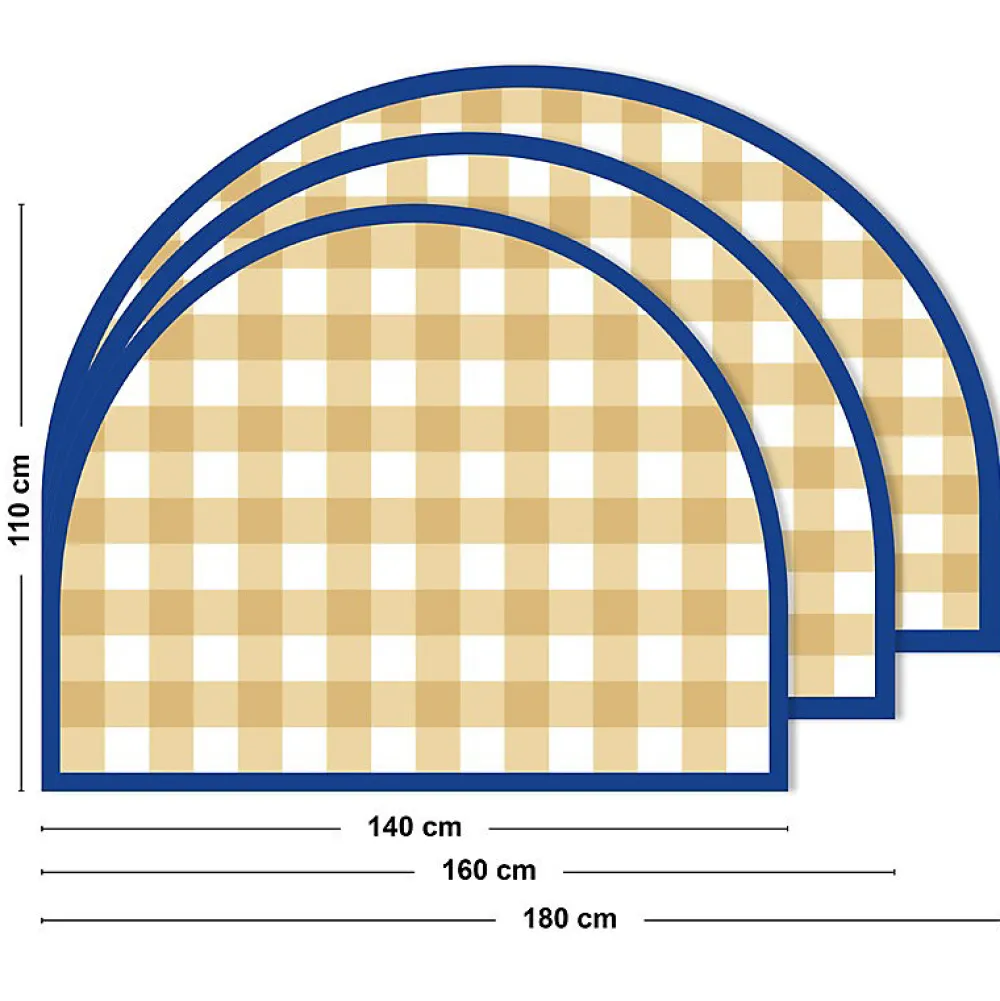 Tête de lit - Vichy - intissé 225g/m² - pré-encollé - Jaune - 110x180cm>99Deco Best