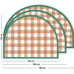 Tête de lit - Vichy - intissé 225g/m² - pré-encollé - Rouge - 110x140cm>99Deco Best