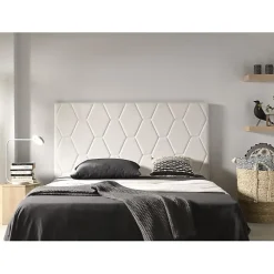 Eccox Tête de lit Agata en similicuir blanc pour lit 110 115x115x8.* Tête De Lit