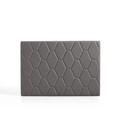 Eccox Tête de lit Agata en similicuir gris pour lit 120 154x115x8.* Tête De Lit