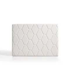 Tête de lit Agata en similicuir blanc pour lit 105 115x115x8.>Eccox Discount