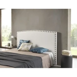 Eccox Tête de lit Ambar en similicuir blanc pour lit 80 115x115x8.* Tête De Lit